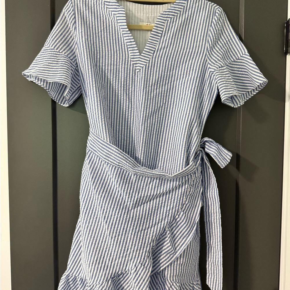 Vineyard Vines Seersucker Wrap Dress